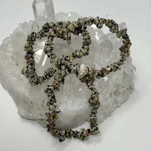 Dalmatian Jasper 3-Piece Chip Bracelet Set