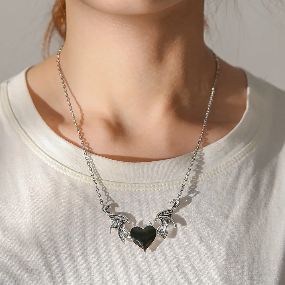 Dark Essence Gothic Heart Pendant Necklace by The Nevermore