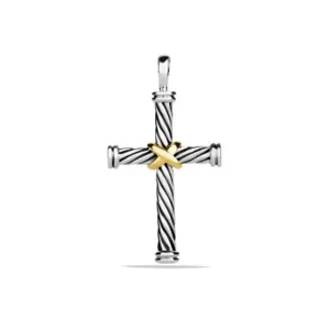 David Yurman Cable Classic Collection Cross with 18k Yellow Gold