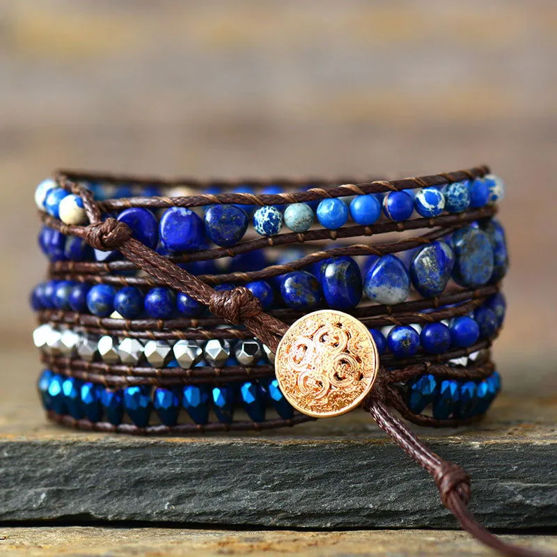 Deep Blue Wrap Bracelet