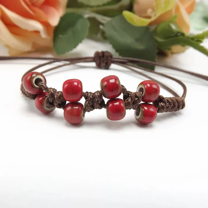 Delicate Ethnic Style High Quality Original Ceramic Beads Bracelet