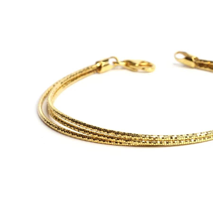 Delicate Gold-Plated Silver Chain Women Bracelet