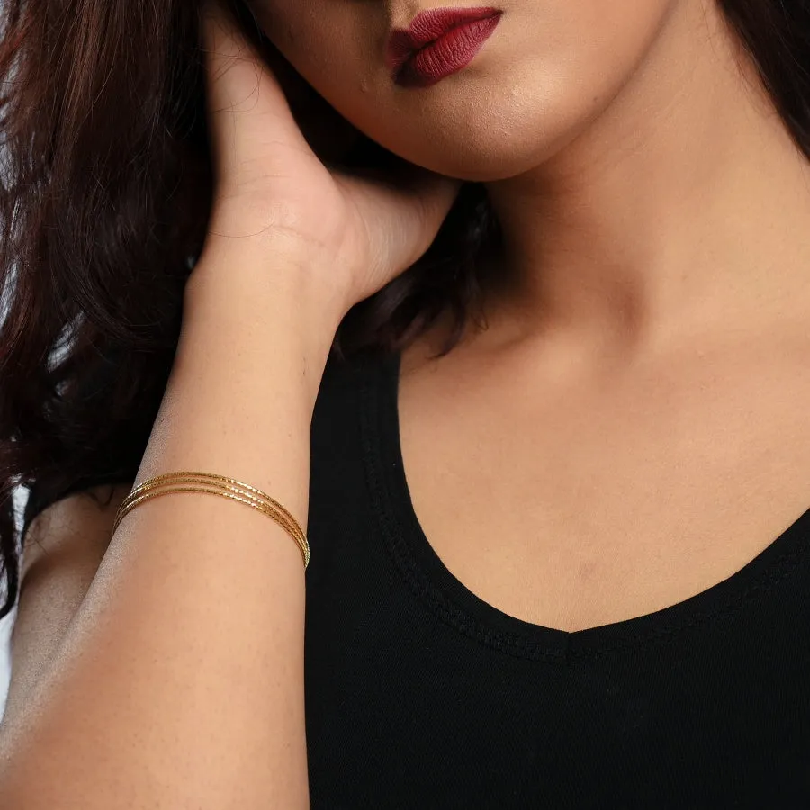 Delicate Gold-Plated Silver Chain Women Bracelet