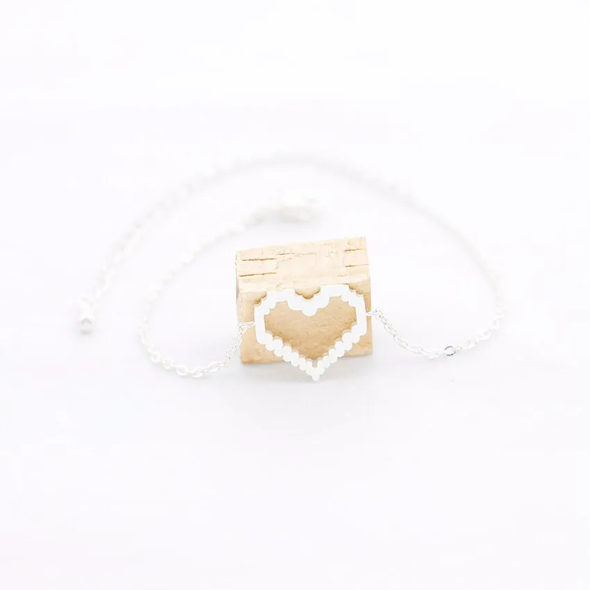 Delicate Love Heart Bracelets For Women Stainless