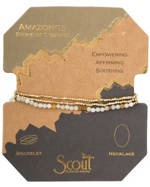 Delicate Scout Wrap - Amazonite / Gold