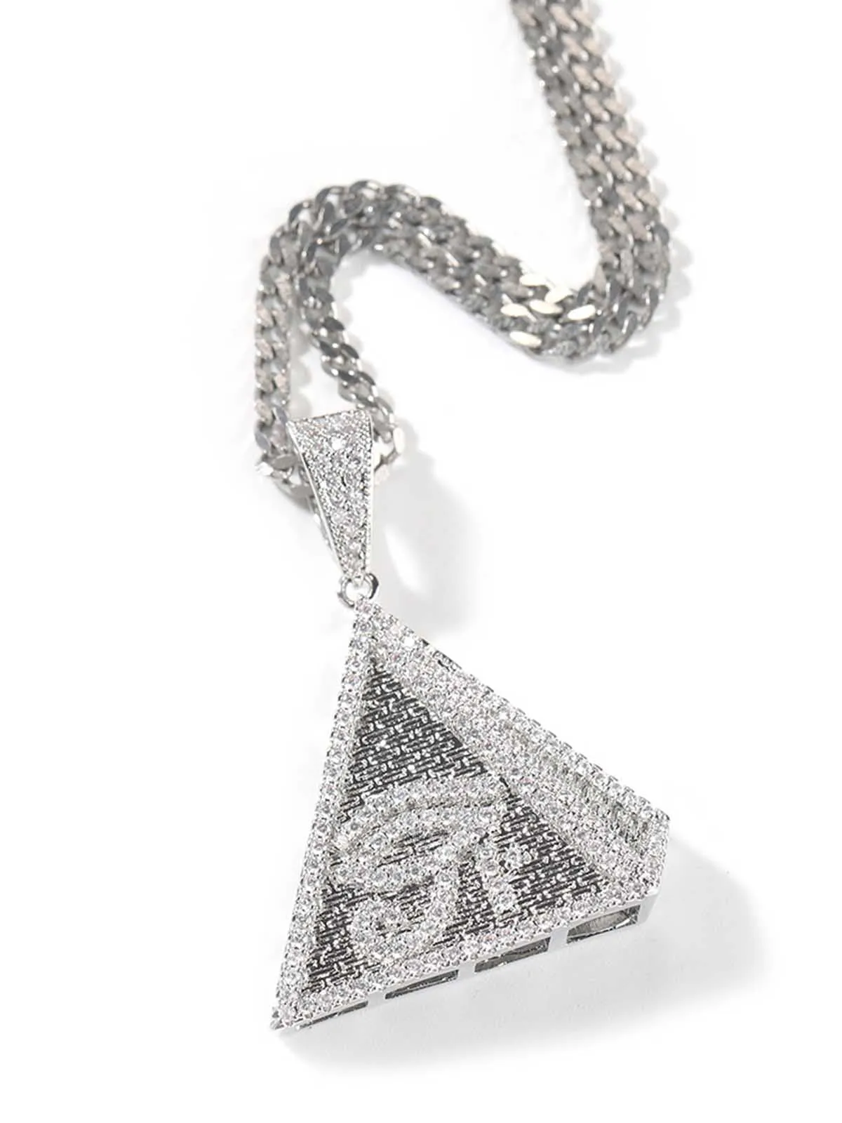 Diamond-Embedded Horus Eye Pendant Minimalist Necklace