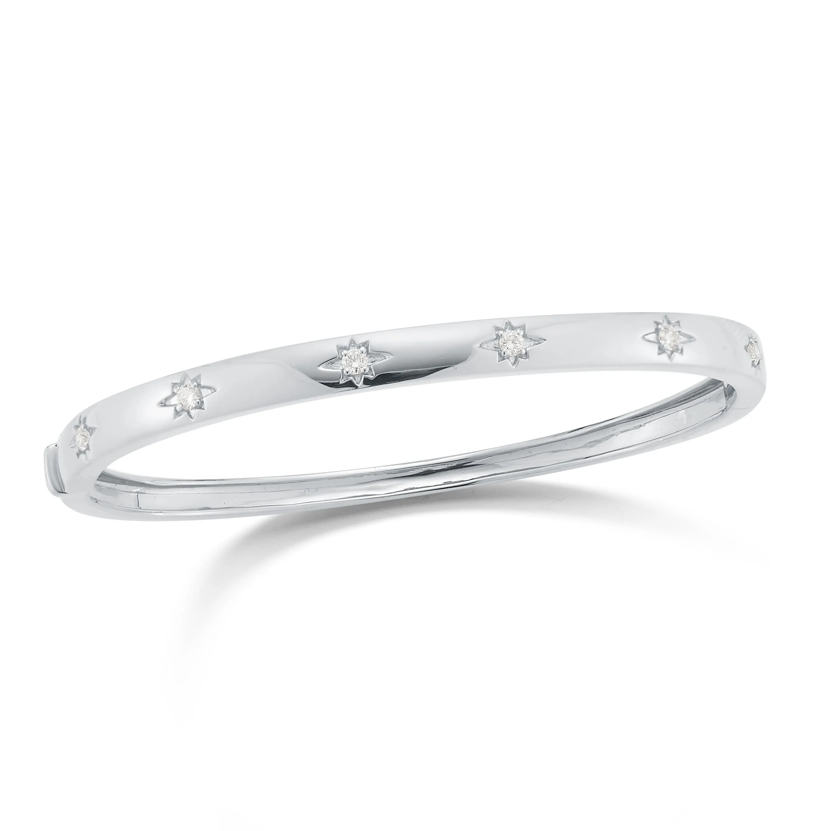 Diamond Starburst Bangle Bracelet