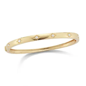 Diamond Starburst Bangle Bracelet