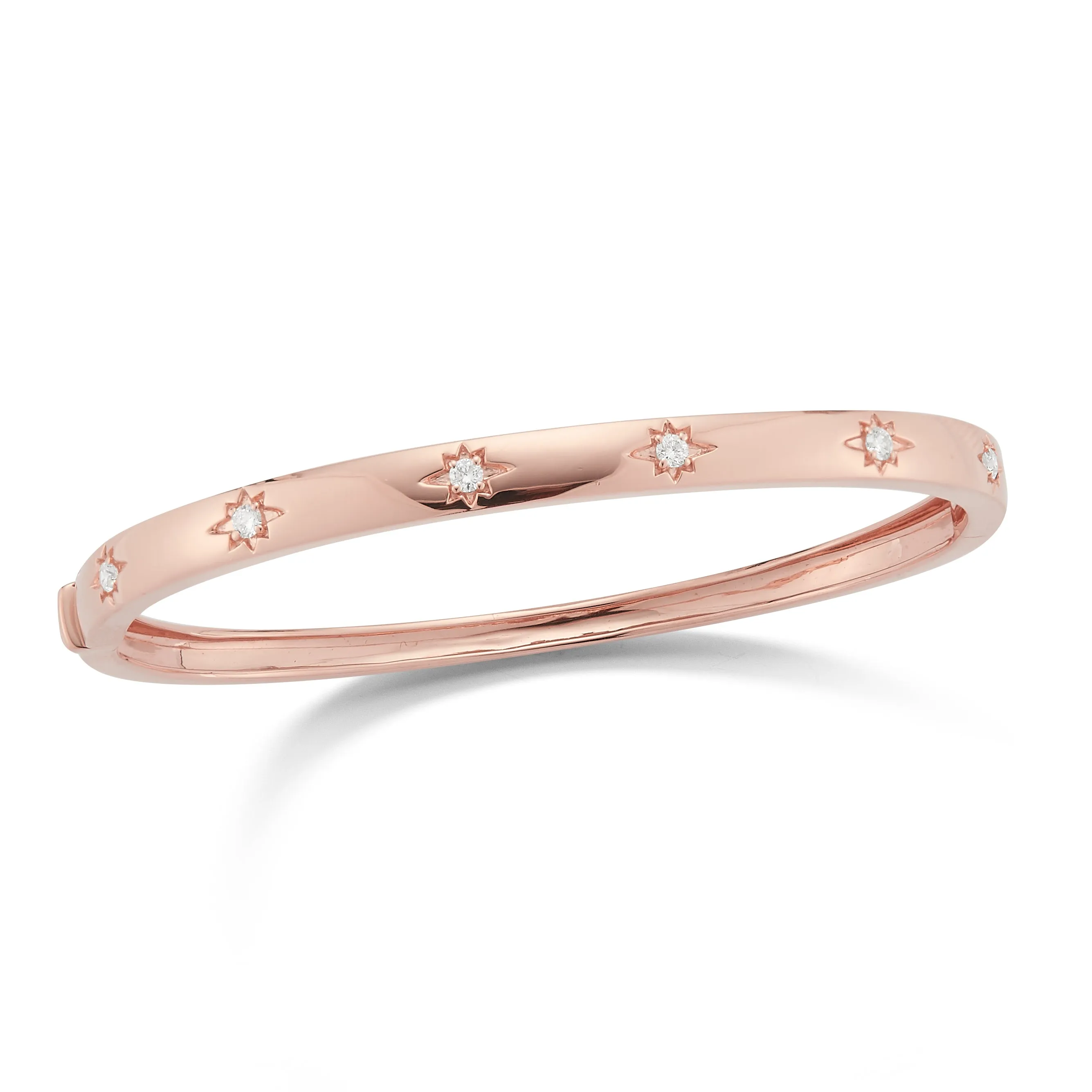 Diamond Starburst Bangle Bracelet