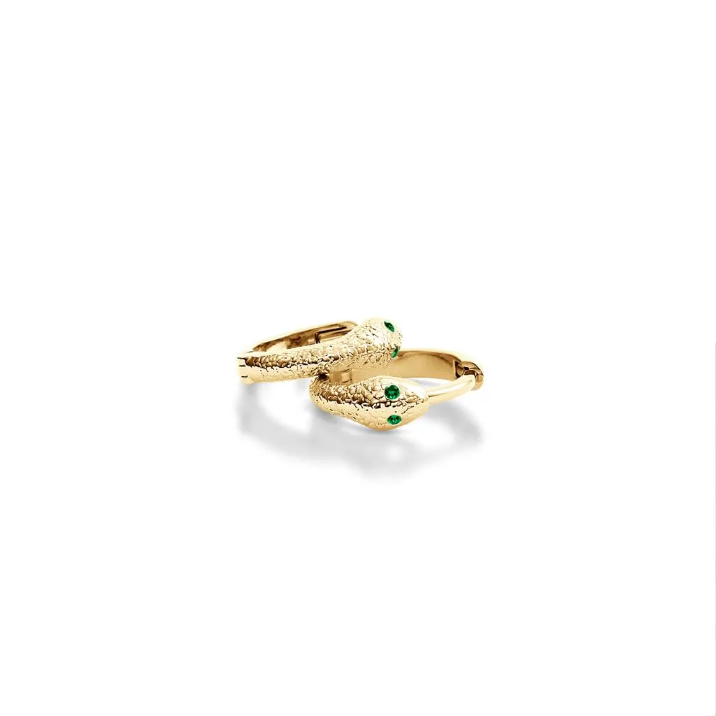 Dris - snake hoop earrings