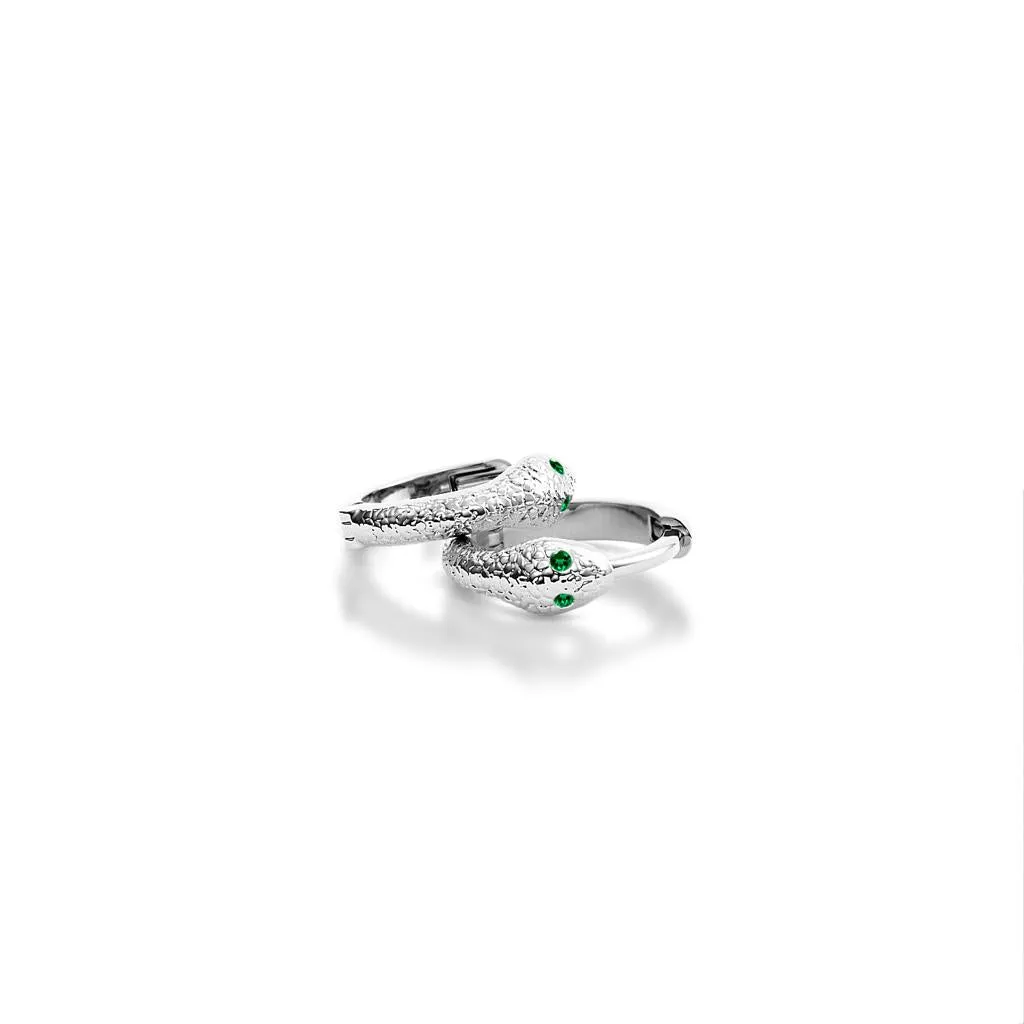 Dris - snake hoop earrings
