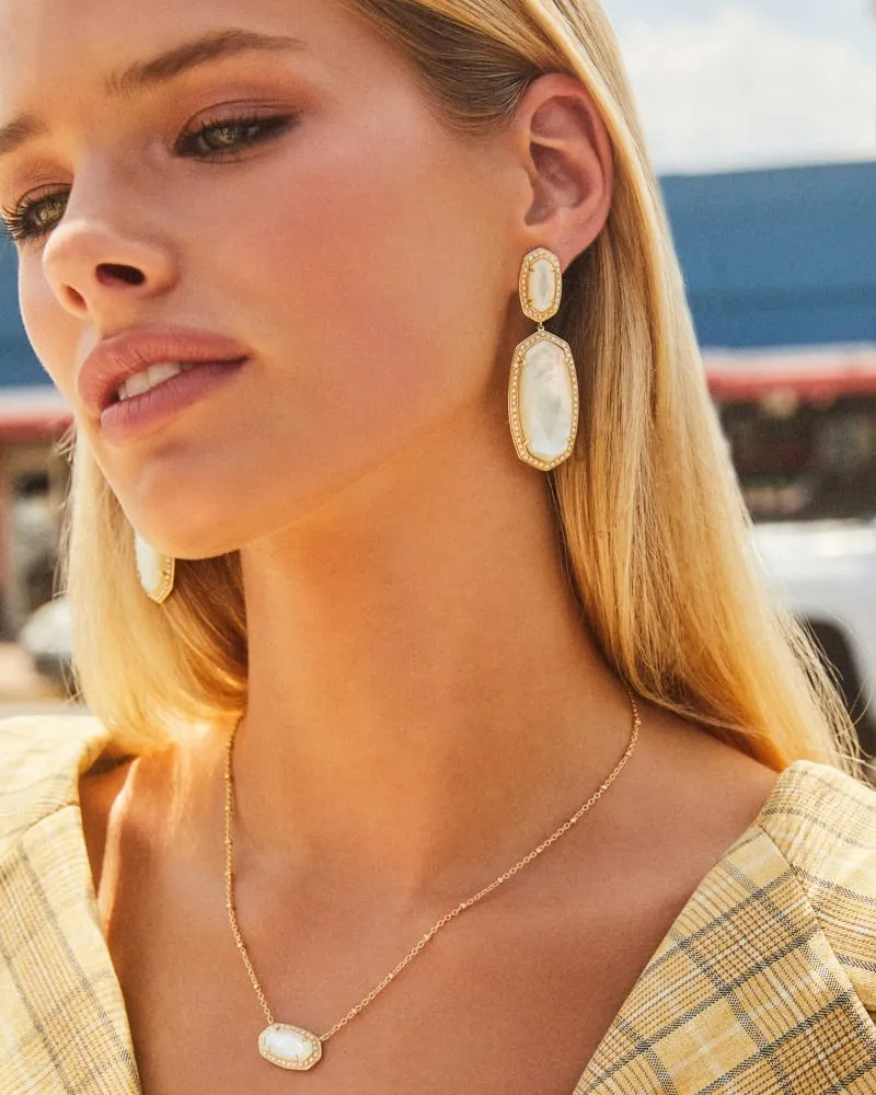 Elisa Pearl Beaded Necklace Gold