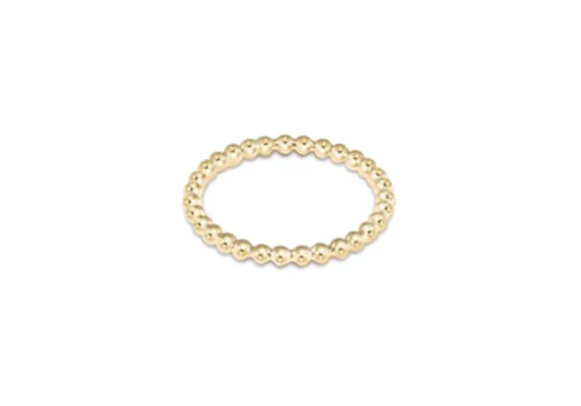ENewton Classic 2mm Gold Bead Ring