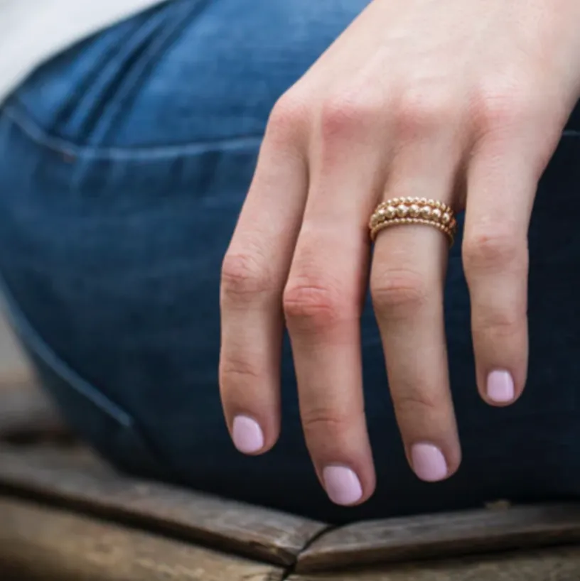 ENewton Classic 3mm Gold Bead Ring