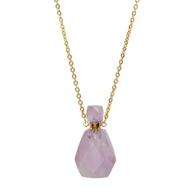 Essential Oil Bottles Natural Stone Pendant