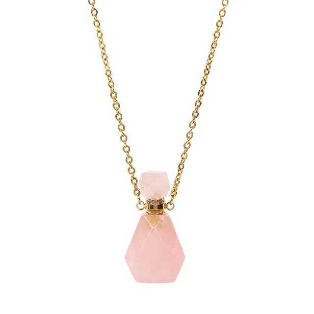 Essential Oil Bottles Natural Stone Pendant