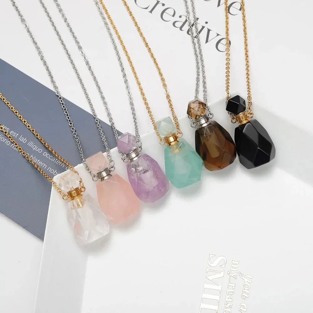 Essential Oil Bottles Natural Stone Pendant