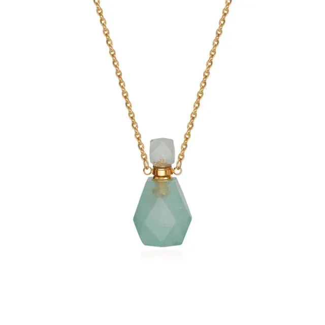 Essential Oil Bottles Natural Stone Pendant