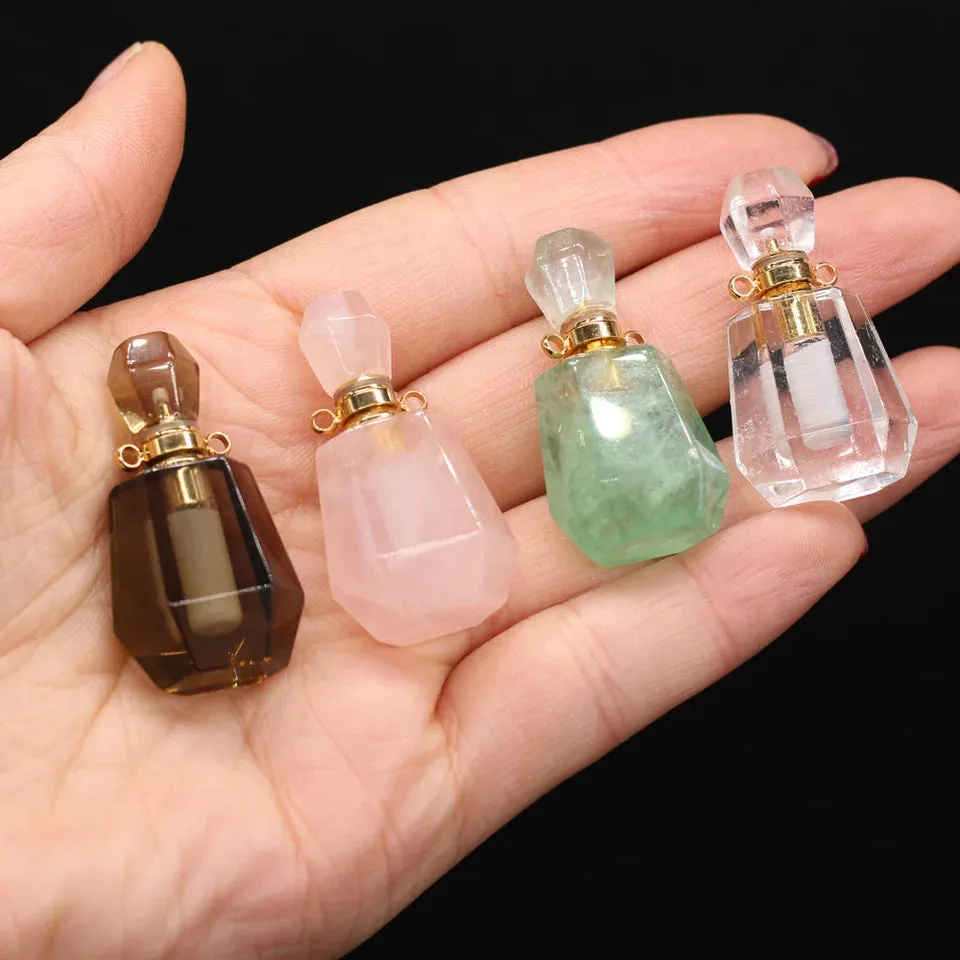Essential Oil Bottles Natural Stone Pendant