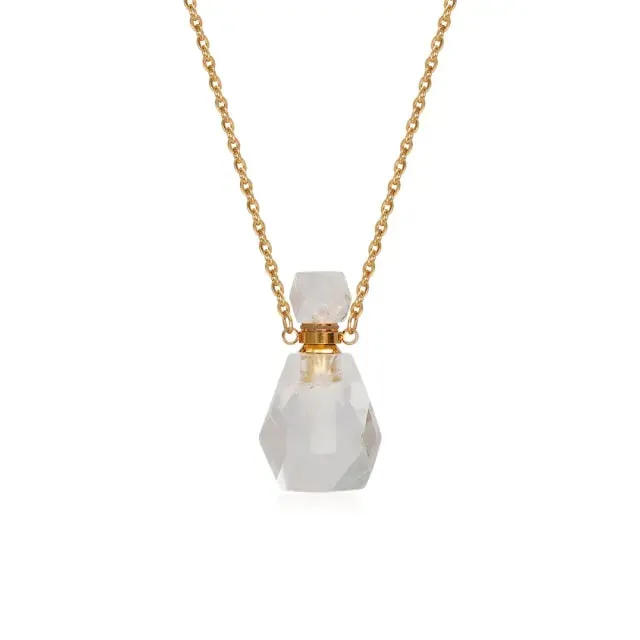 Essential Oil Bottles Natural Stone Pendant
