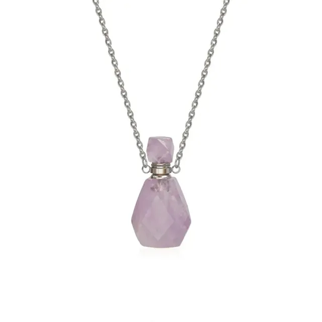 Essential Oil Bottles Natural Stone Pendant