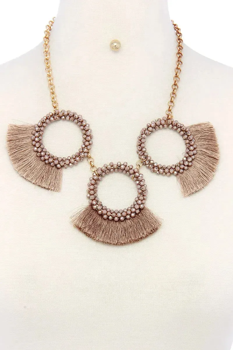 Fashion chunky stylish necklace and earring set