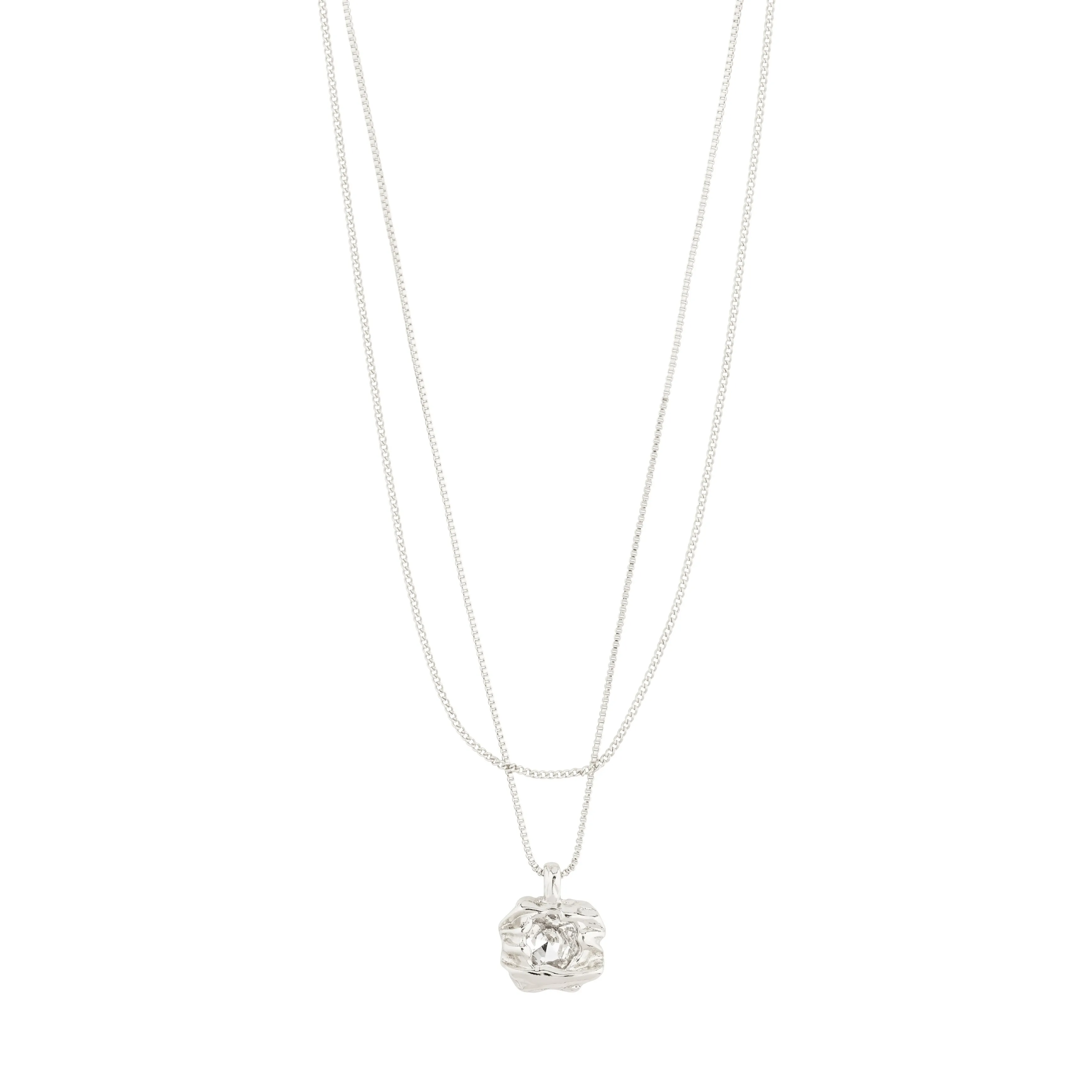 FEEL necklace 2-in-1 set silver-plated
