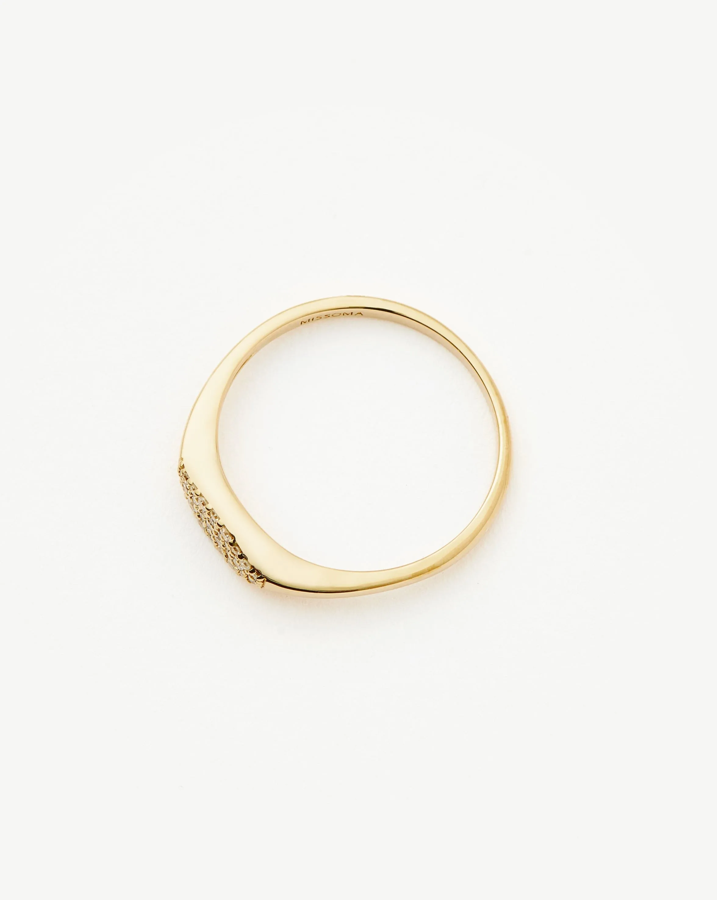 Fine Diamond Signet Ring | 14ct Solid Gold/Diamond