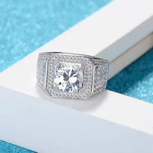 Fine Jewelry Big 2.0ct Lab Diamond Silver Ring