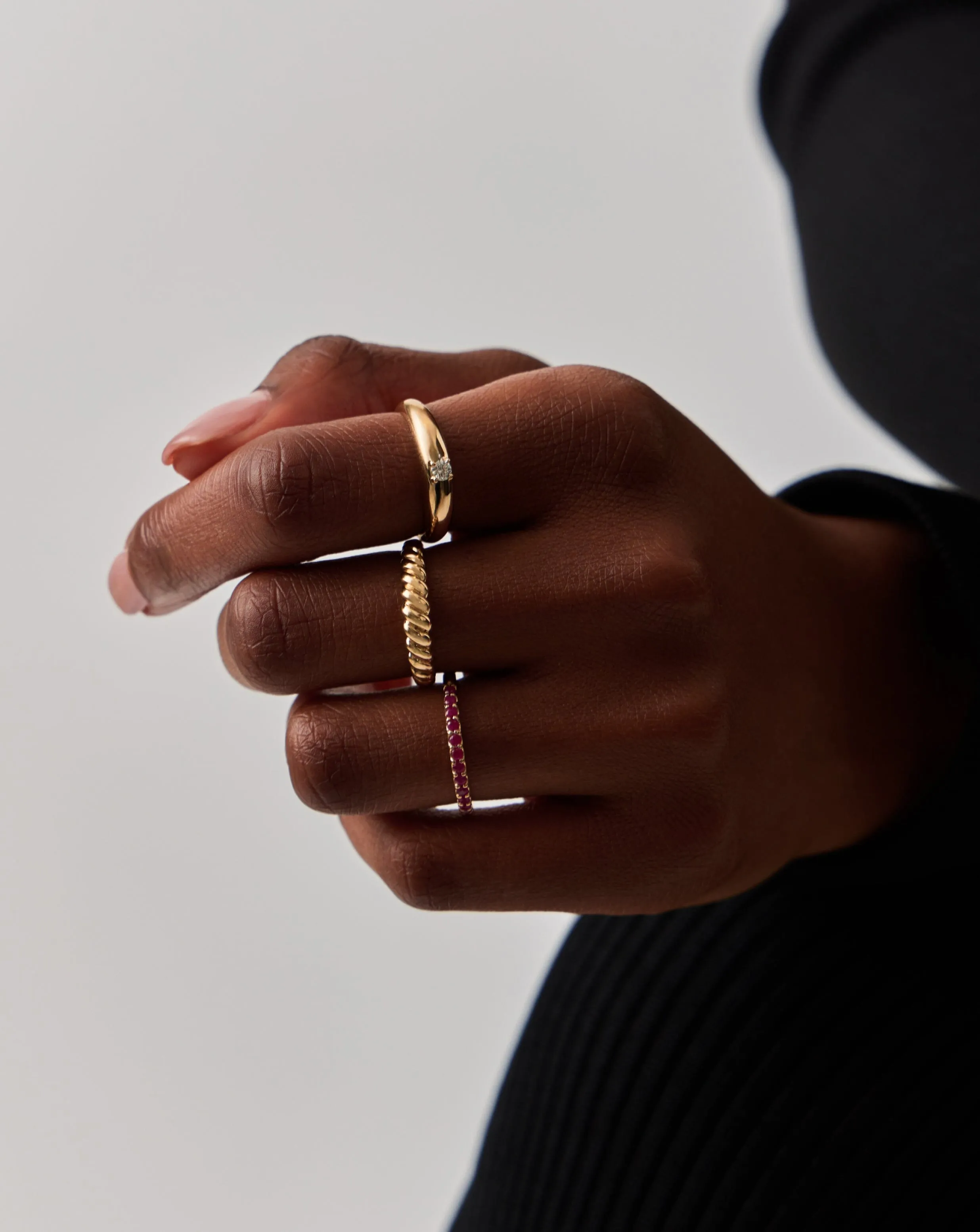 Fine Twisted Classic Ring | 14ct Solid Gold