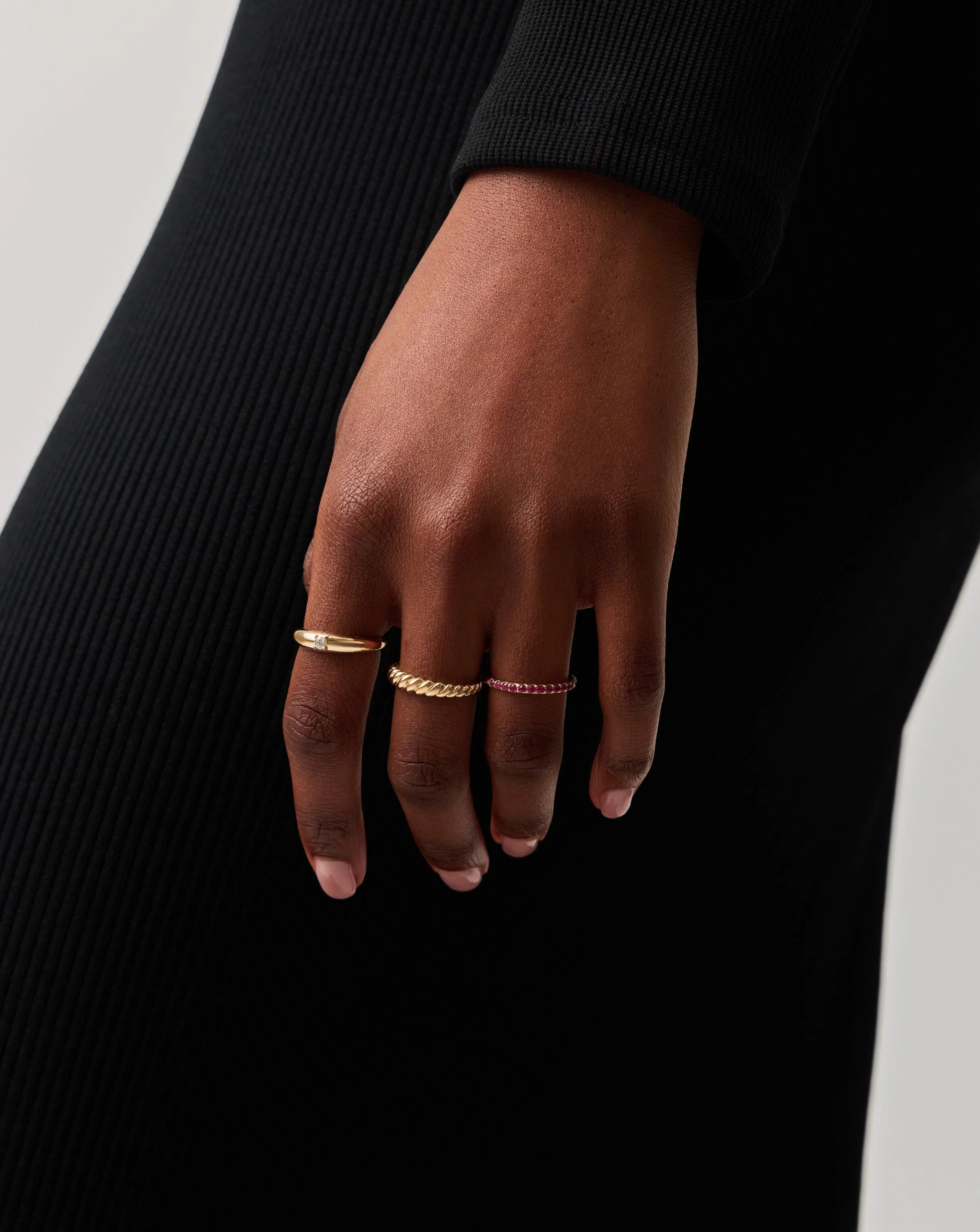 Fine Twisted Classic Ring | 14ct Solid Gold