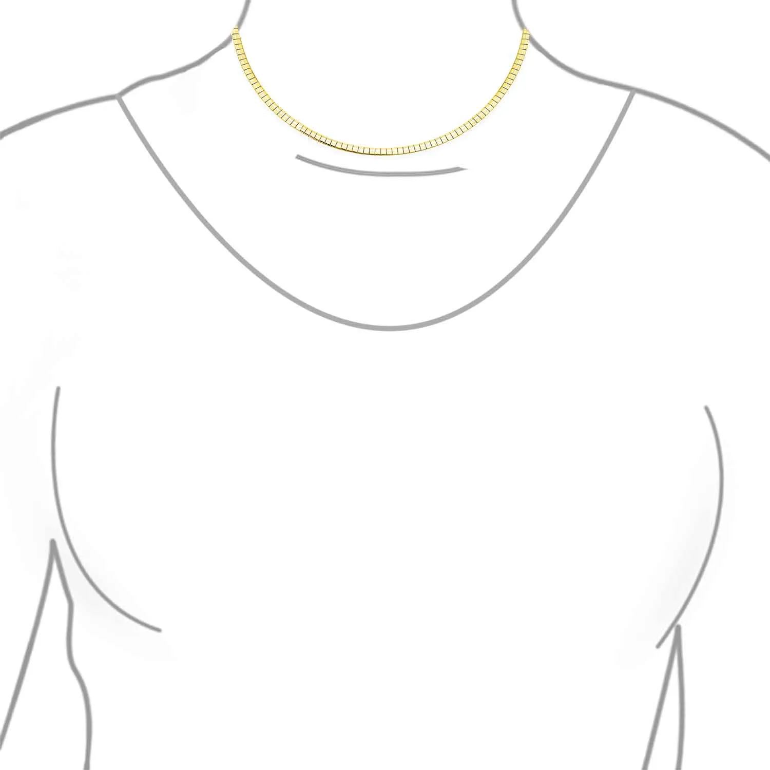 Flexible Flat Gold Silver Two Tone Collar Necklace 5MM Omega Snake Chain Choker