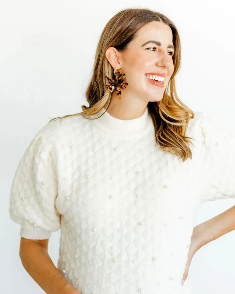 Flora Brown Tortoise Earrings