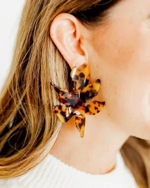 Flora Brown Tortoise Earrings