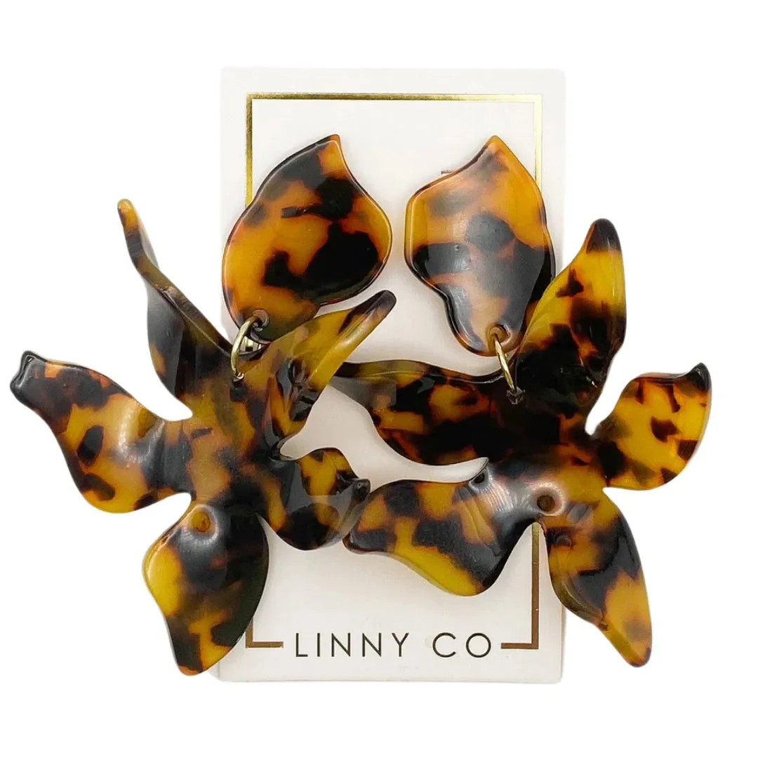 Flora Brown Tortoise Earrings