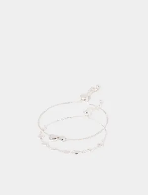Florence Twin Heart Bracelet 2 Pack