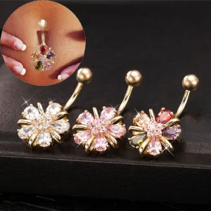Flower Belly Button Rings