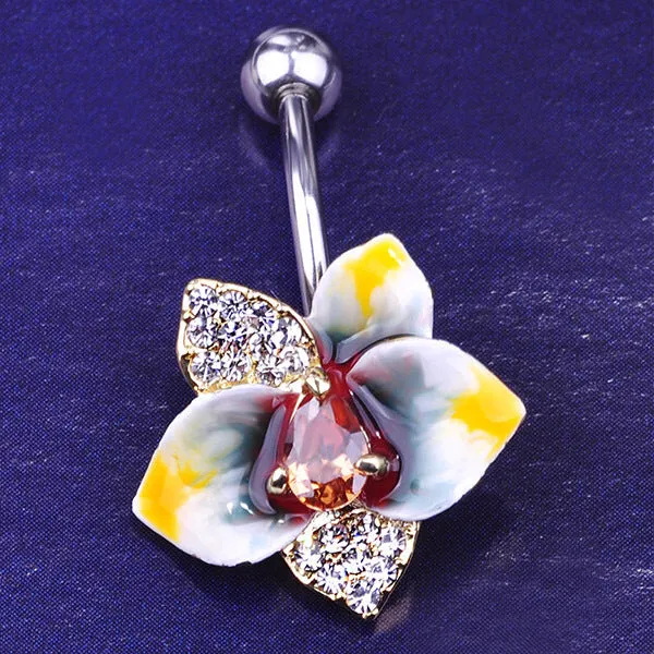 Flowers Belly Button Rings