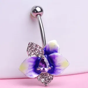 Flowers Belly Button Rings