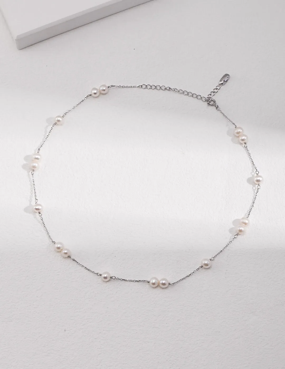 Freshwater Pearl Choker Necklace in Gold Vermeil