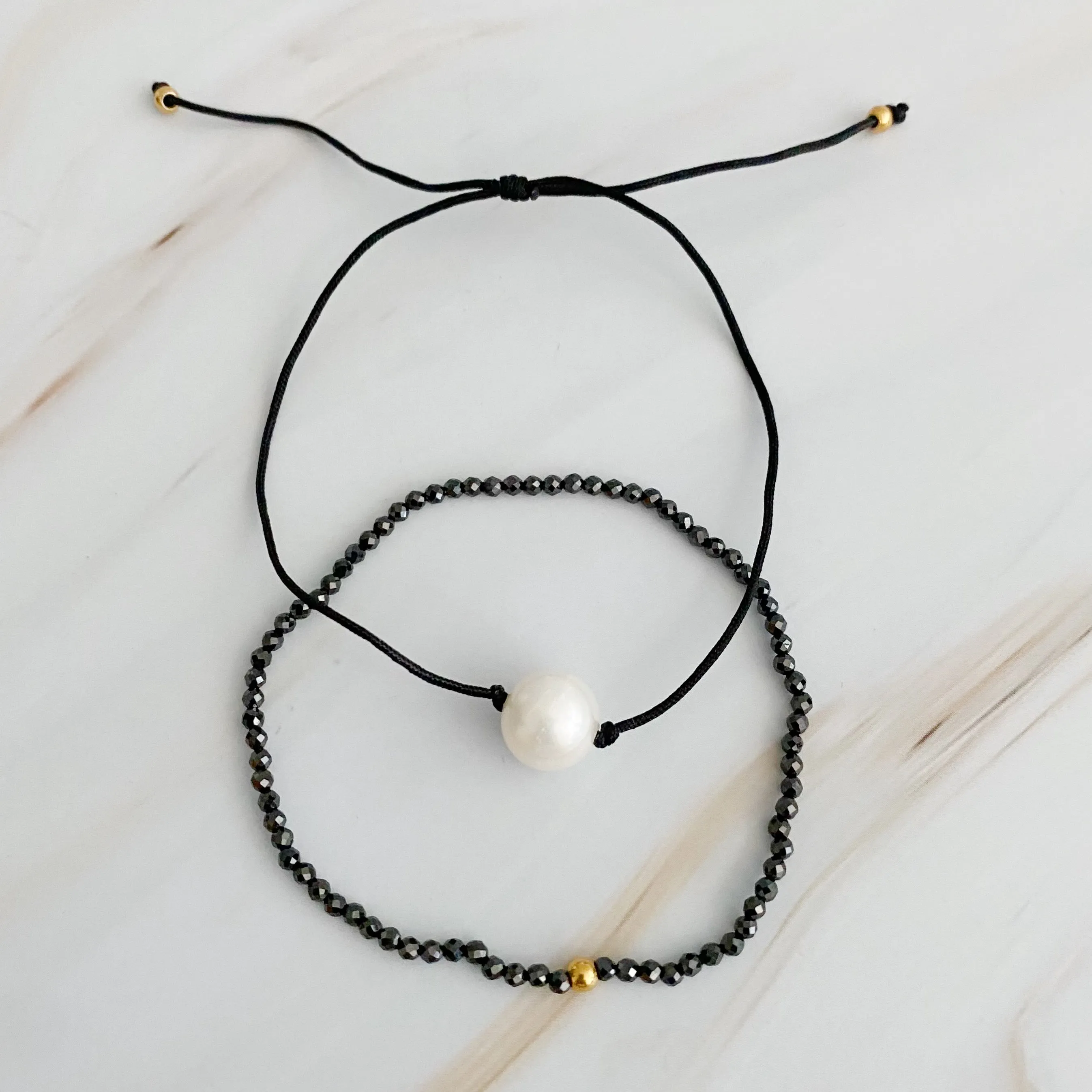 Genuine Pearl Color Dream Bracelet Set of 2