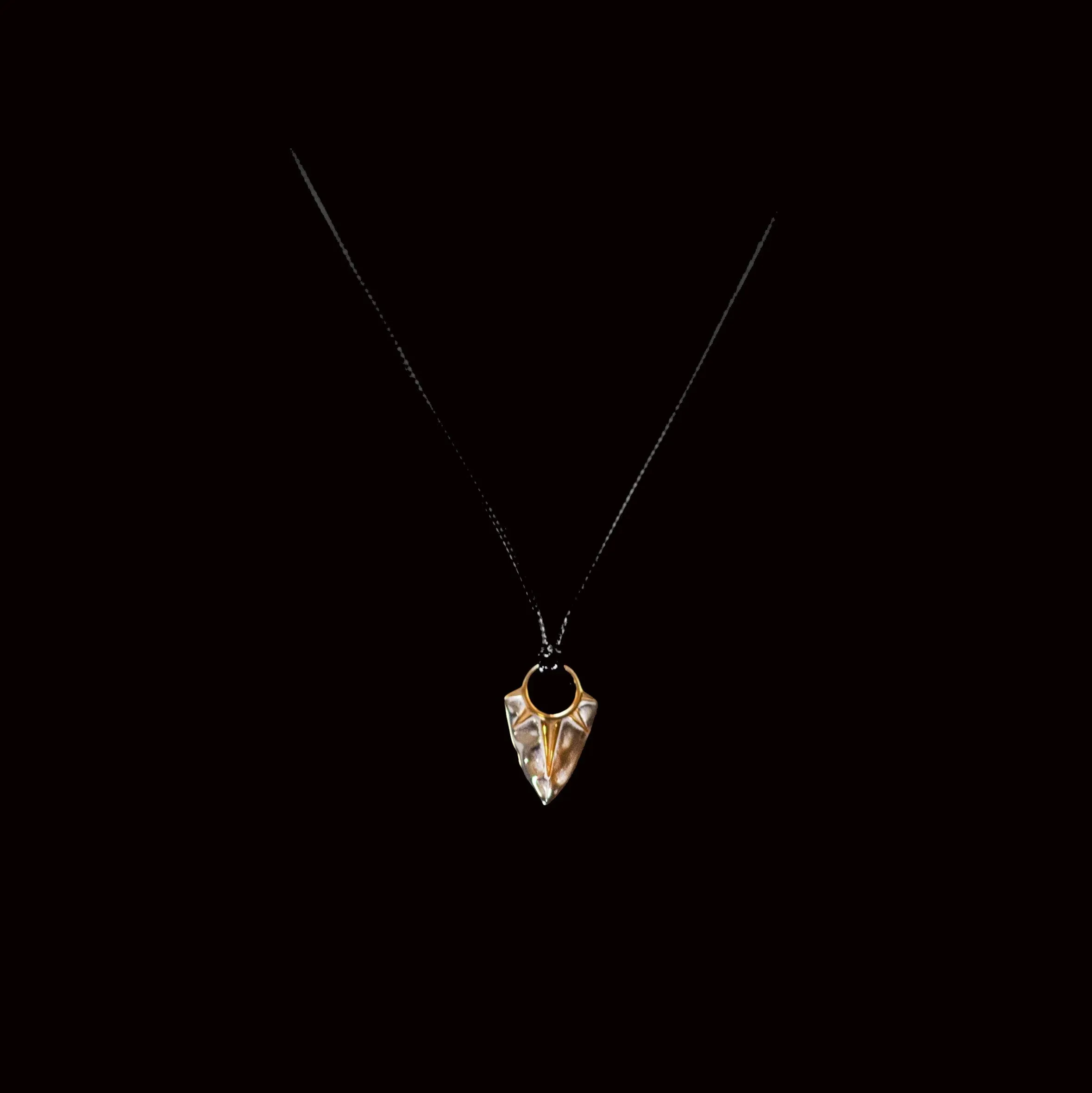Glenden Stainless Steel Pendant with Leatherette Chord Chain (24" Chain)