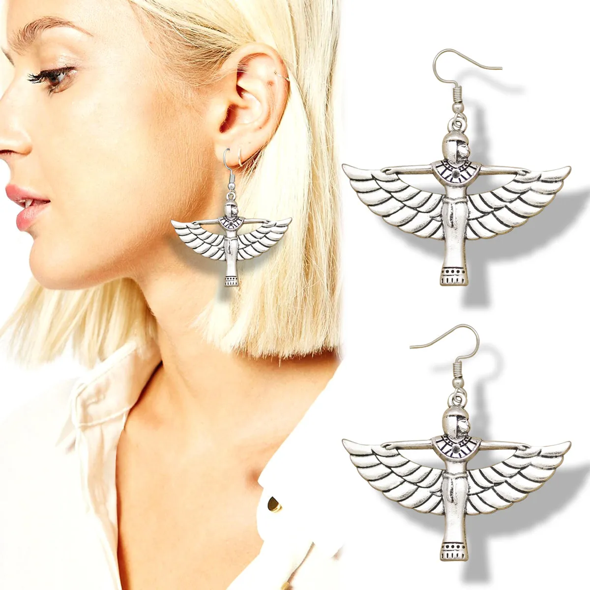 Goddess of isis dangle earrings