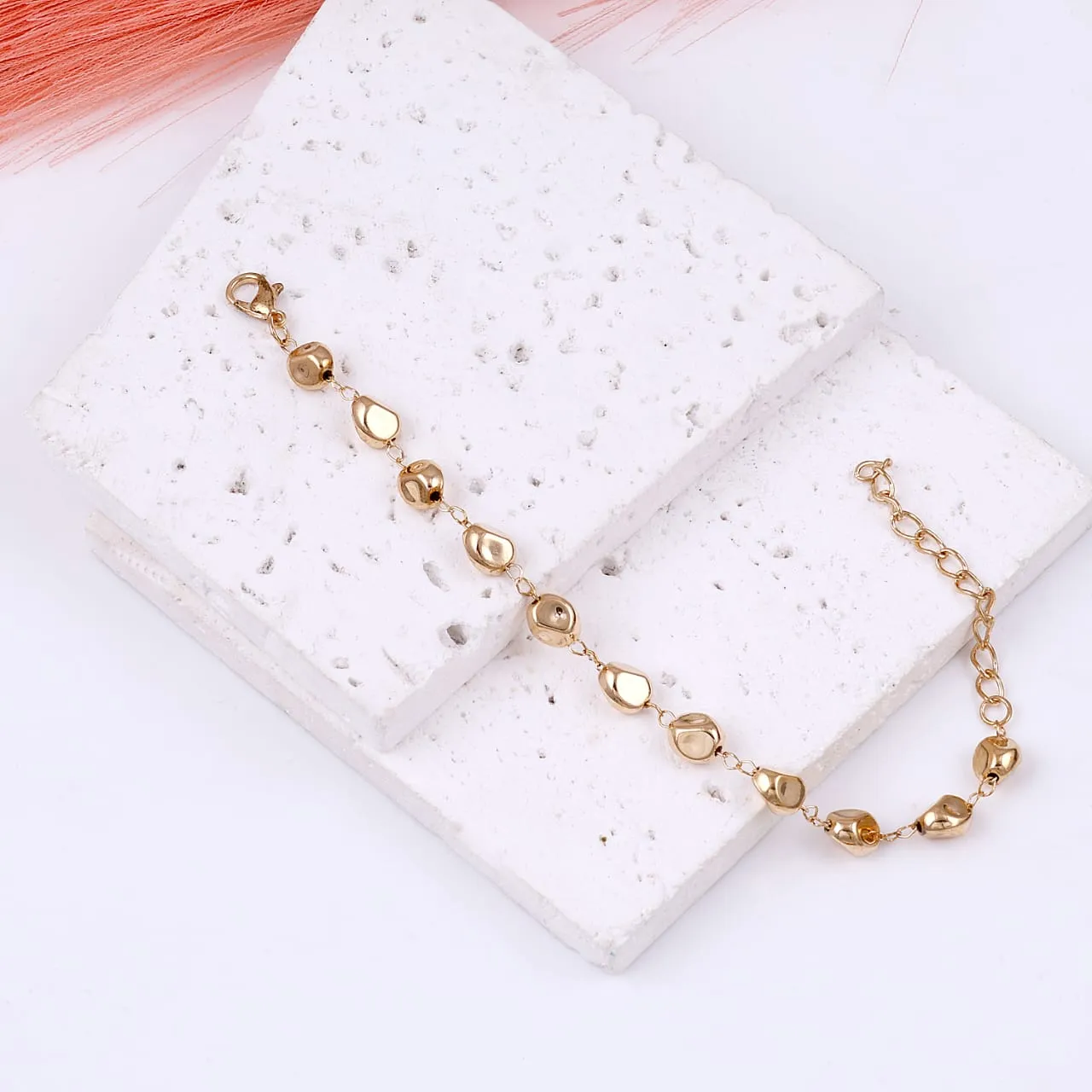Gold Plated Tiny Circle Bracelet