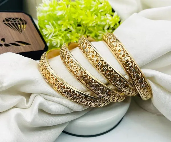 Golden  Bangles 2 Pcs Set
