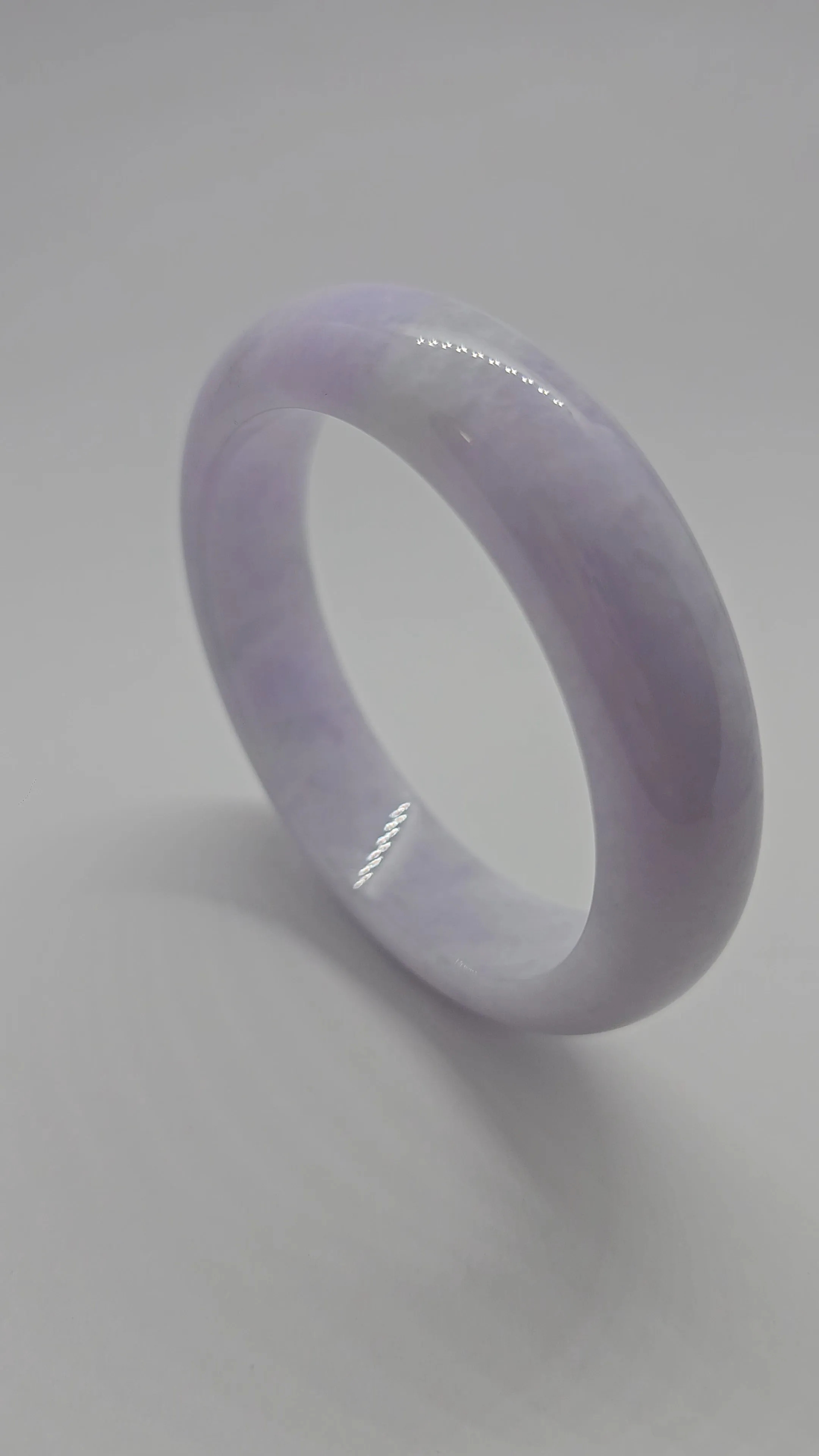 GUARDIAN | JAYDE Natural Grade-A Jadeite Bangle in Lavender Purple (52.8mm Half Round)