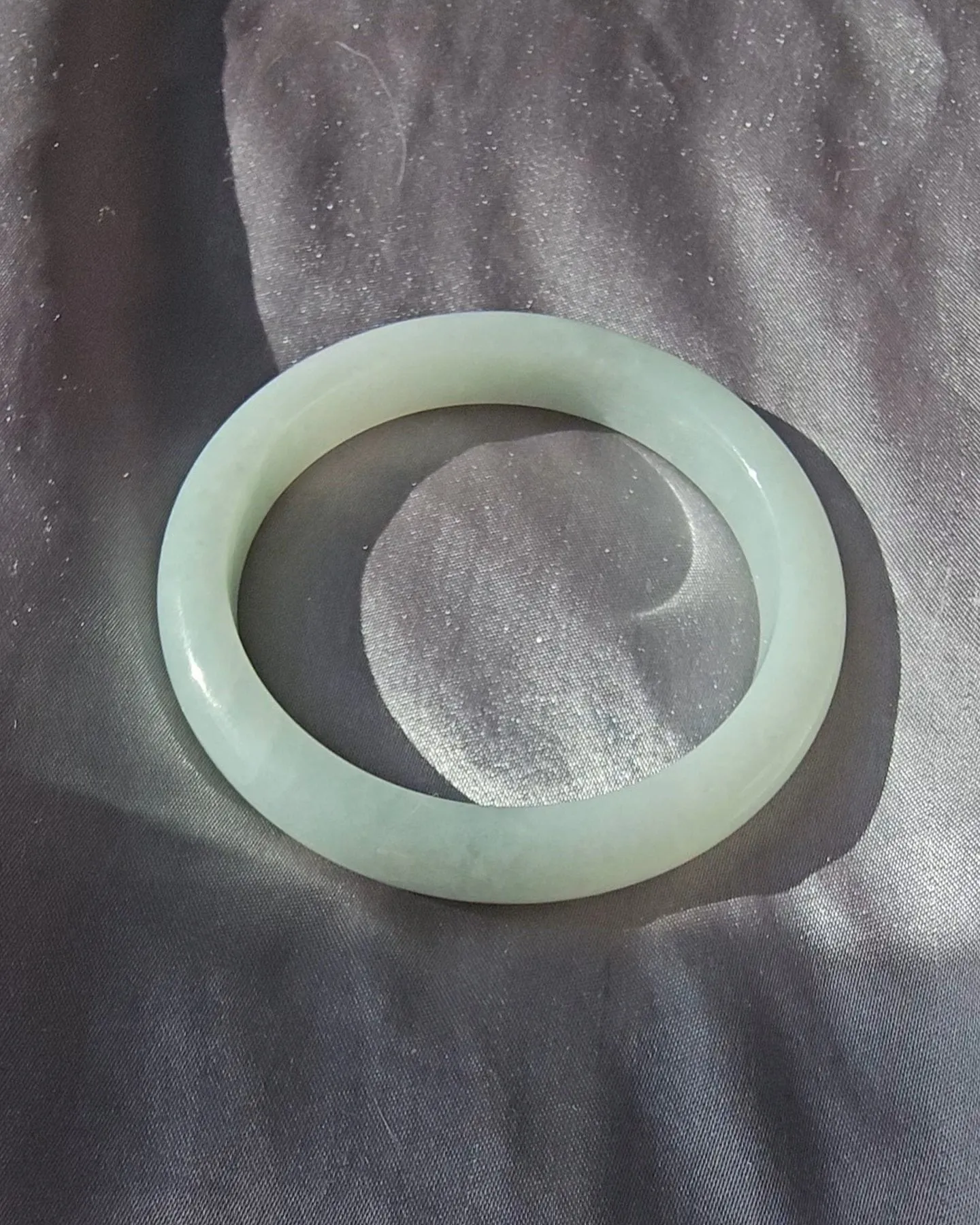 GUARDIAN | JAYDE Natural Grade-A Jadeite Bangle in Light Pastel Green (57mm Half Round)