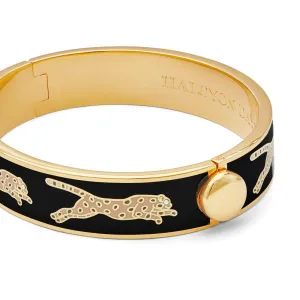 Halcyon Days Leopard Bangle - Black & Gold
