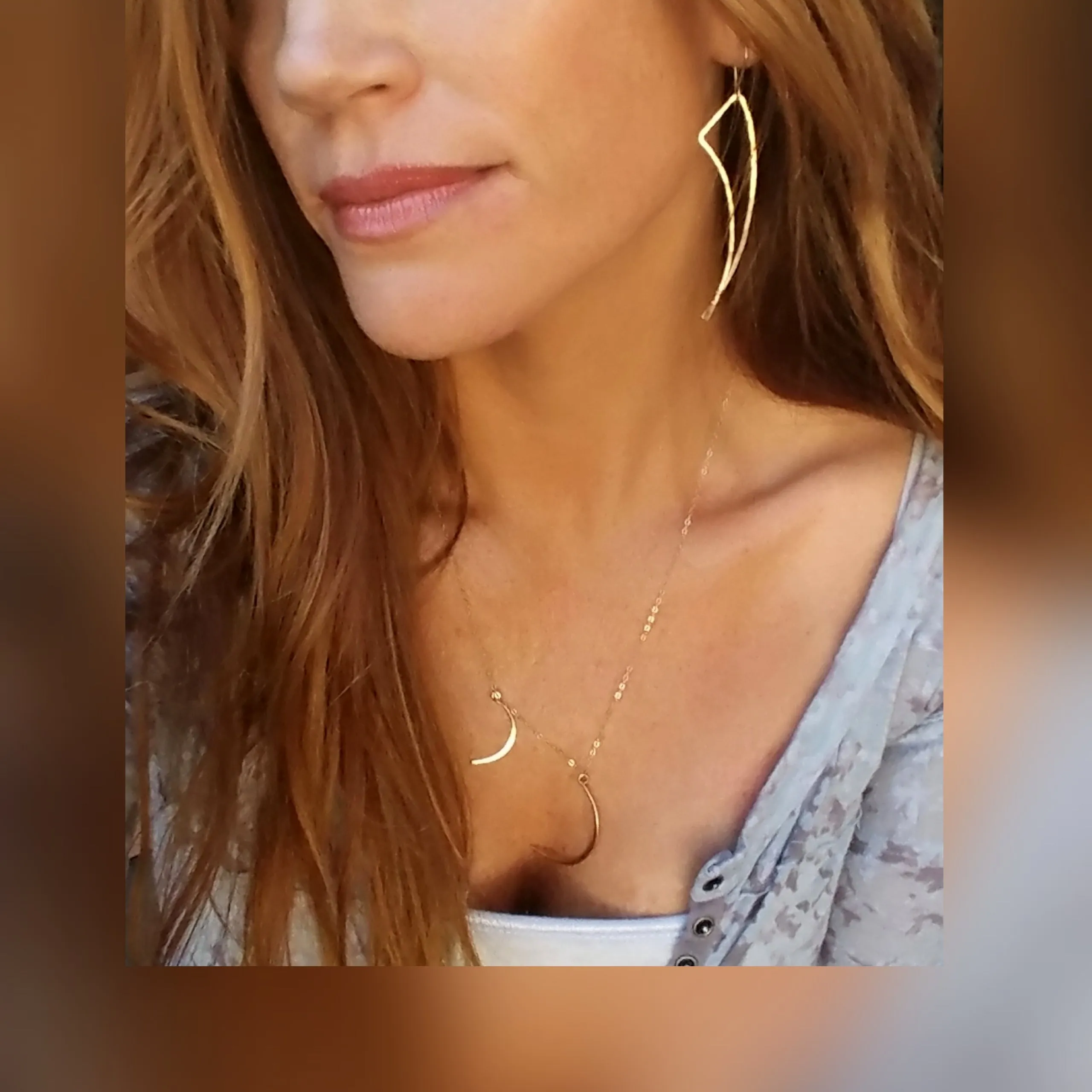 Hammered Eagle Talon Earrings