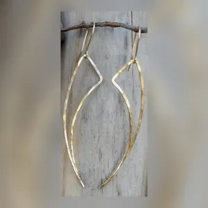 Hammered Eagle Talon Earrings